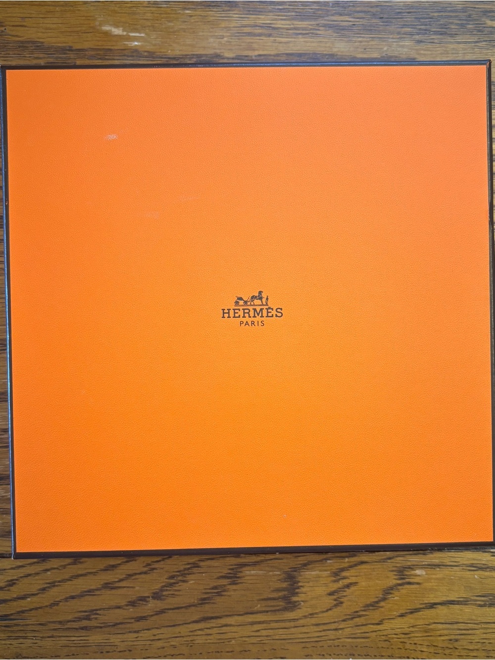 Hermès Orange Box with Centered Logo